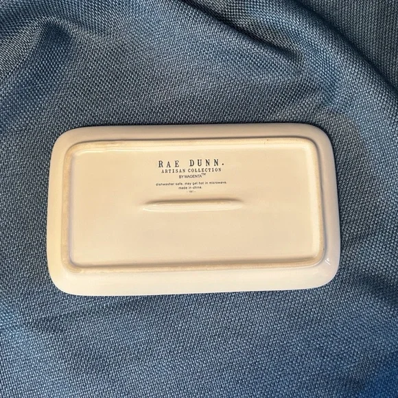 Rae Dunn Artisan Collection Cream Glazed Ceramic "BRUNCH" Butter Dish by Magenta - Picture 7 of 7